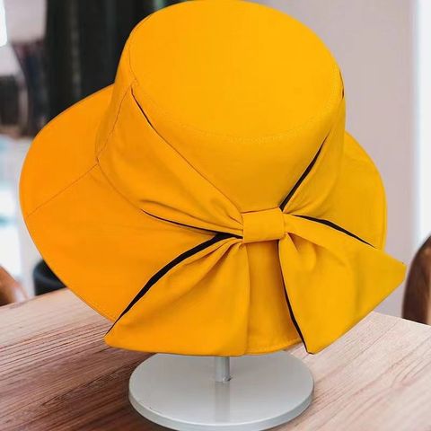 Women's Elegant Cute Bow Knot Flat Eaves Bucket Hat