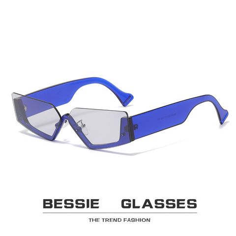 Hip-Hop Streetwear Geometric Pc Cat Eye Half Frame Women's Sunglasses