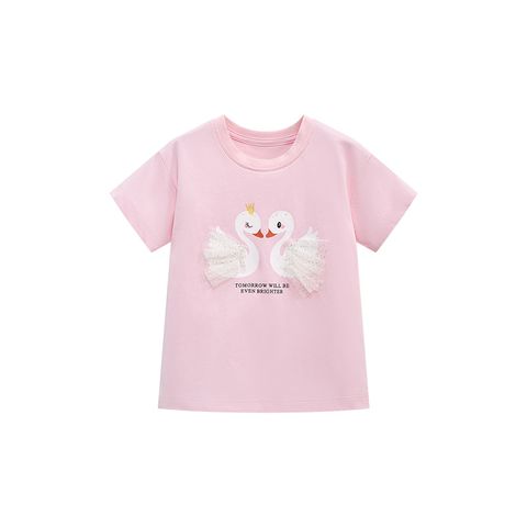 Simple Style Animal Cartoon Cotton T-shirts & Blouses