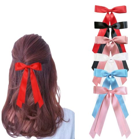 Kid'S Simple Style Bow Knot Polyester Hair Clip