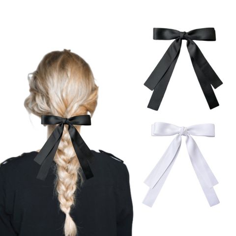 Women's Sweet Simple Style Bow Knot Fabric Handmade Hair Clip