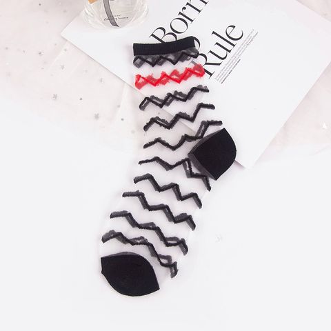 Simple Style Classic Style Color Block Nylon Crew Socks A Pair