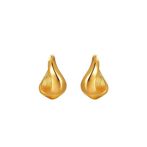 Simple Style Geometric Copper Hoop Earrings