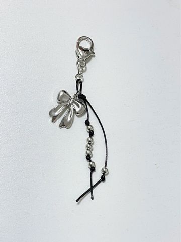 Casual Sweet Bow Knot Alloy Beaded Mobile Phone Chain Keychain
