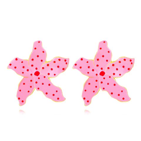 1 Pair Sweet Flower Enamel Zinc Alloy Ear Studs