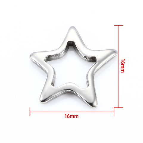 5 PCS/Package Stainless Steel Star Pendant
