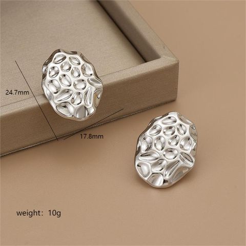 1 Pair Simple Style Heart Shape Polishing Plating Stainless Steel 18K Gold Plated Ear Studs