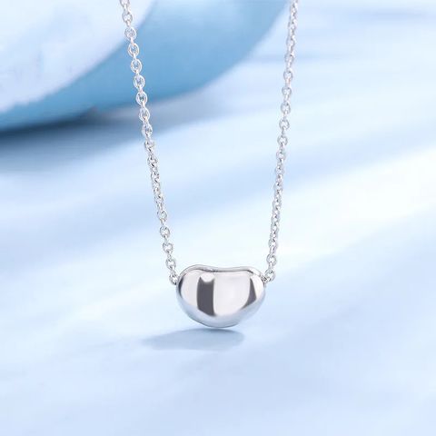 Sterling Silver Simple Style Geometric Plating Pendant Necklace