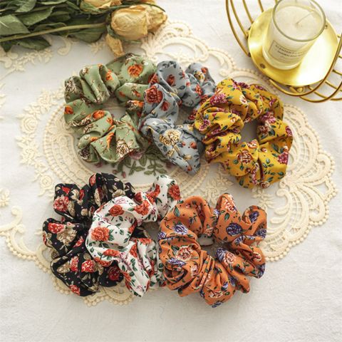 Women's Japanese Style Flower Cloth Handmade Hair Tie