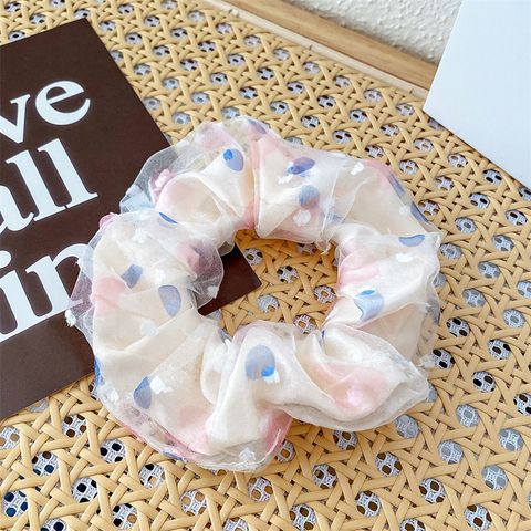 Women's Sweet Flower Cloth Handmade Hair Tie