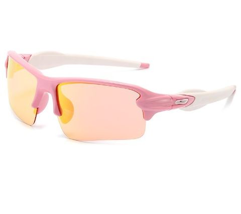 Hip-Hop Color Block Pc Special-Shaped Mirror Half Frame Sports Sunglasses