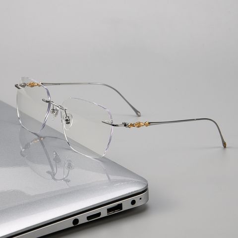 Fashion Geometric Acrylic Square Frameless Optical Glasses
