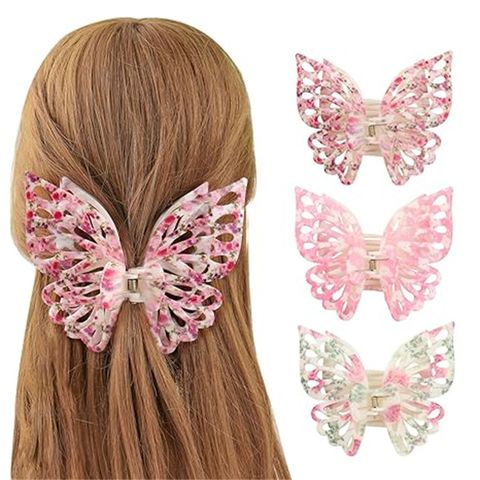 Women's Elegant Sweet Butterfly Plastic Hair Claws