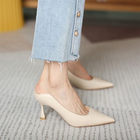 Women's Elegant Solid Color Point Toe Pumps