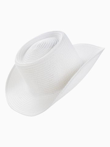 Unisex Casual Solid Color Crimping Big Eaves Straw Hat