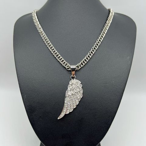 Streetwear Wings Zircon Alloy Wholesale Pendant Necklace