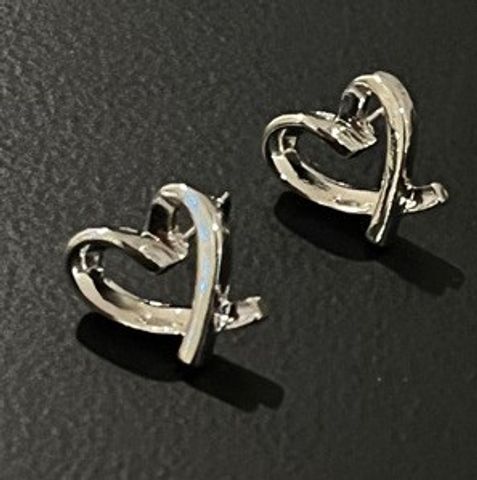 1 Pair Simple Style Heart Shape Plating Alloy Ear Cuffs Ear Studs
