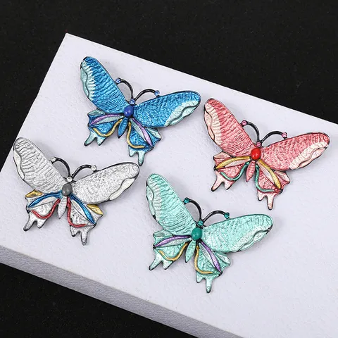 Estilo Simple Mariposa Aleación Esmalte Mujeres Broches