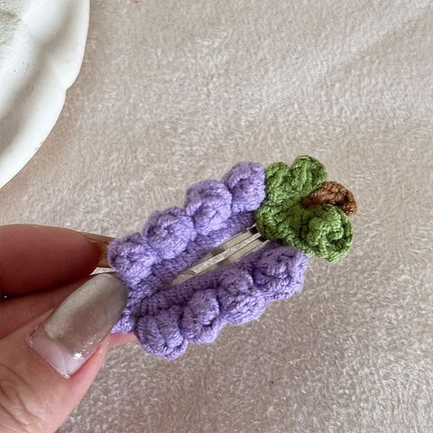 Women's Cute Grape Cloth Hair Clip