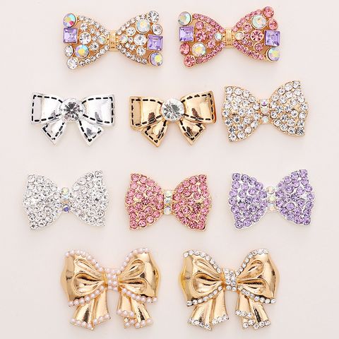 1 Piece Zinc Alloy Rhinestones Bow Knot Stick-on Crystals Accessories