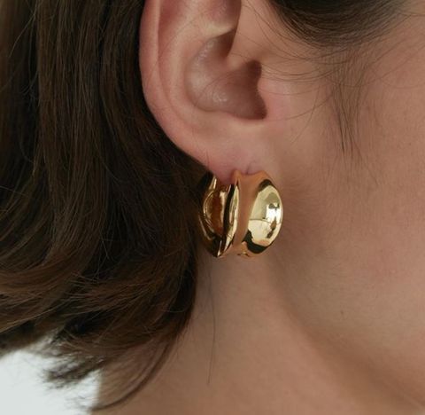 1 Pair Simple Style Geometric Copper Hoop Earrings