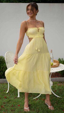 Women's Strap Dress Elegant Strap Sleeveless Solid Color Maxi Long Dress Daily