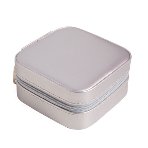 Elegant Solid Color Pu Leather Jewelry Boxes
