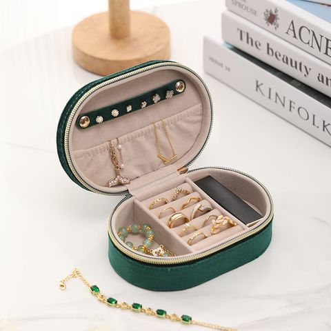 Classical Solid Color Flannel Jewelry Boxes
