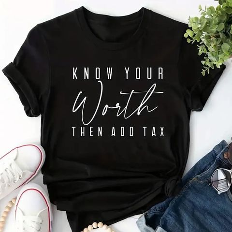 Women's T-shirt Short Sleeve T-Shirts Simple Style Letter