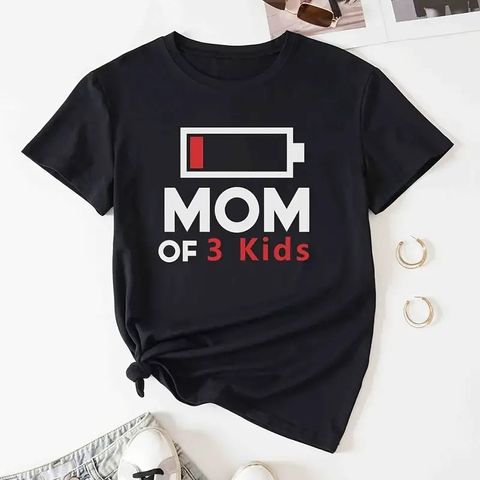 Women's T-shirt Short Sleeve T-Shirts Casual Classic Style Letter