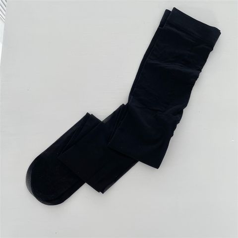 Basic Solid Color Nylon Mesh Over The Knee Socks A Pair