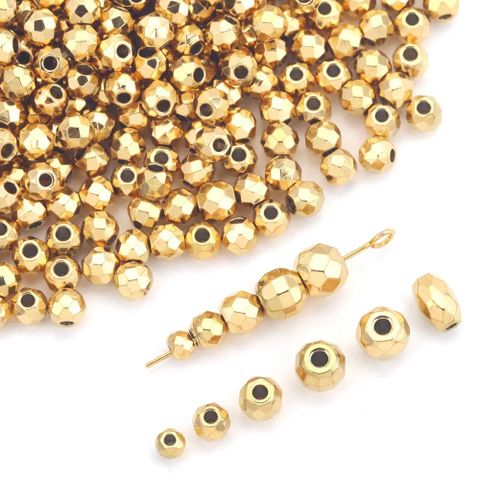 10 PCS/Package Diameter 3mm Diameter 4mm Diameter 5mm Hole 1~1.9mm Stainless Steel Geometric Solid Color Brushed Beads