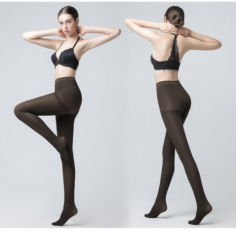 Women's Basic Solid Color Nylon Printing Tights 1 Piece