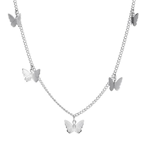 Cute Butterfly Alloy None Plating Women's Necklace