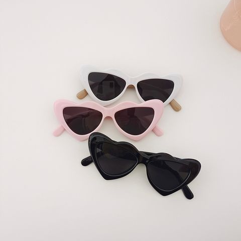 Sweet Solid Color Pc Resin Special-Shaped Mirror Full Frame Kids Sunglasses