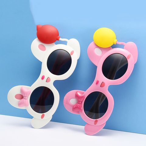 Cartoon Style Cute Balloon Bow Knot Tac Special-Shaped Mirror Full Frame Kids Sunglasses