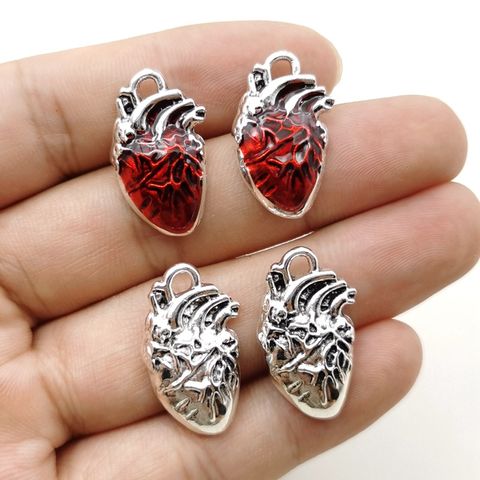 1 Piece 25*16mm Alloy Heart Polished Pendant