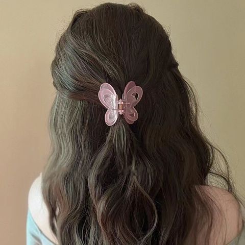 Women's Sweet Simple Style Butterfly Arylic Hair Claws