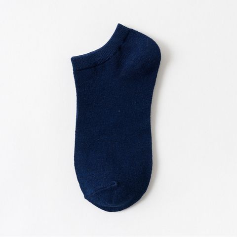 Men's Casual Solid Color Cotton Ankle Socks A Pair