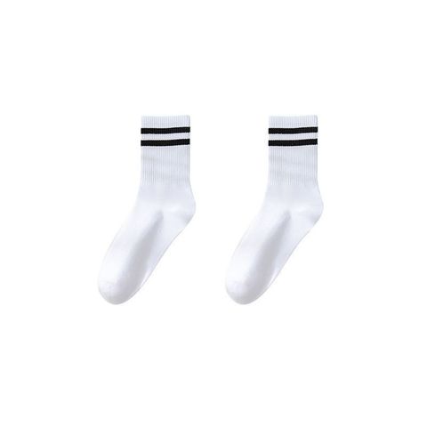 Women's Sports Solid Color Spandex Polyester Crew Socks A Pair