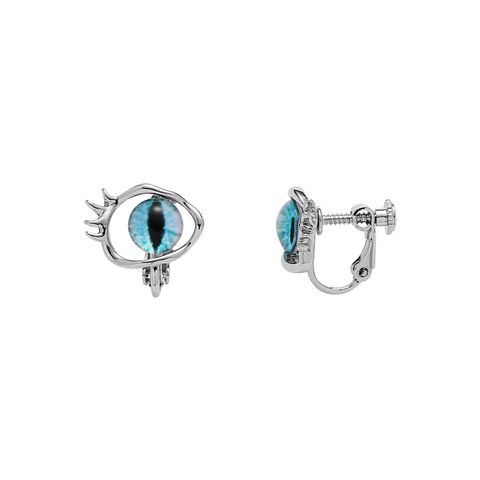 1 Pair Casual Simple Style Eye Plating Alloy Resin Ear Cuffs