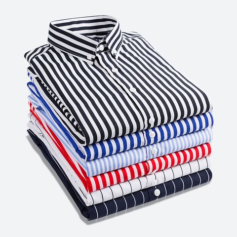 Men's Stripe Blouse Men's Clothing
