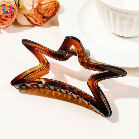 Women's Casual Simple Style Star Plastic Hair Claws