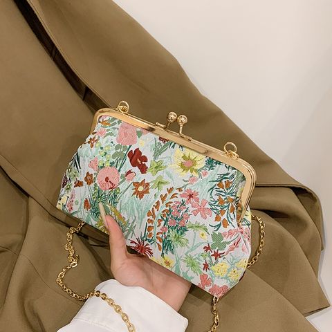 Cloth Flower Embroidery Embroidery Evening Bags