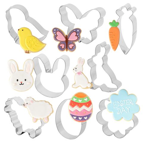 Easter Cute Animal Letter Stainless Steel Kitchen Molds 1 Set