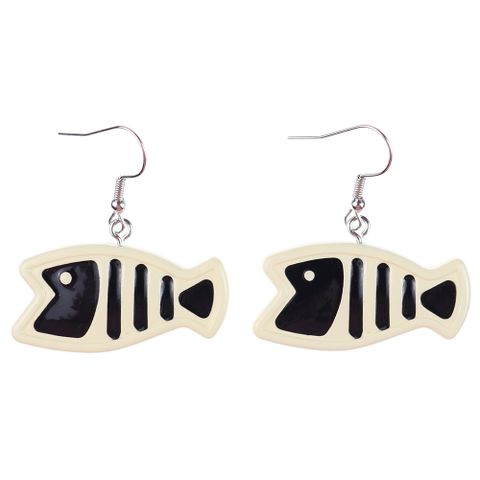 1 Pair Cartoon Style Cute Cat Fish Plastic Drop Earrings