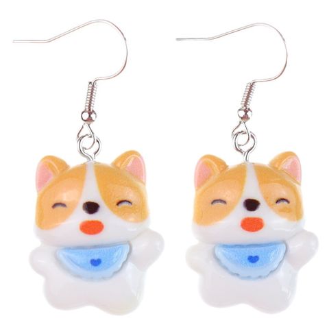 1 Pair Cartoon Style Cute Dog Plastic Drop Earrings