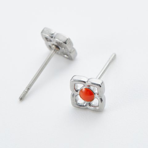 Simple Style Heart Shape Stainless Steel Epoxy Ear Studs 1 Pair