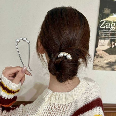 Women's Elegant U Shape Alloy Plating Hairpin