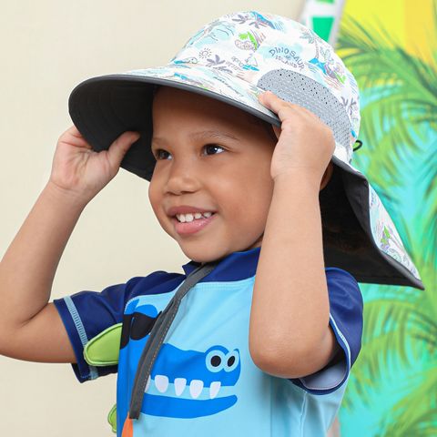 Children Unisex Vacation Cartoon Printing Bucket Hat